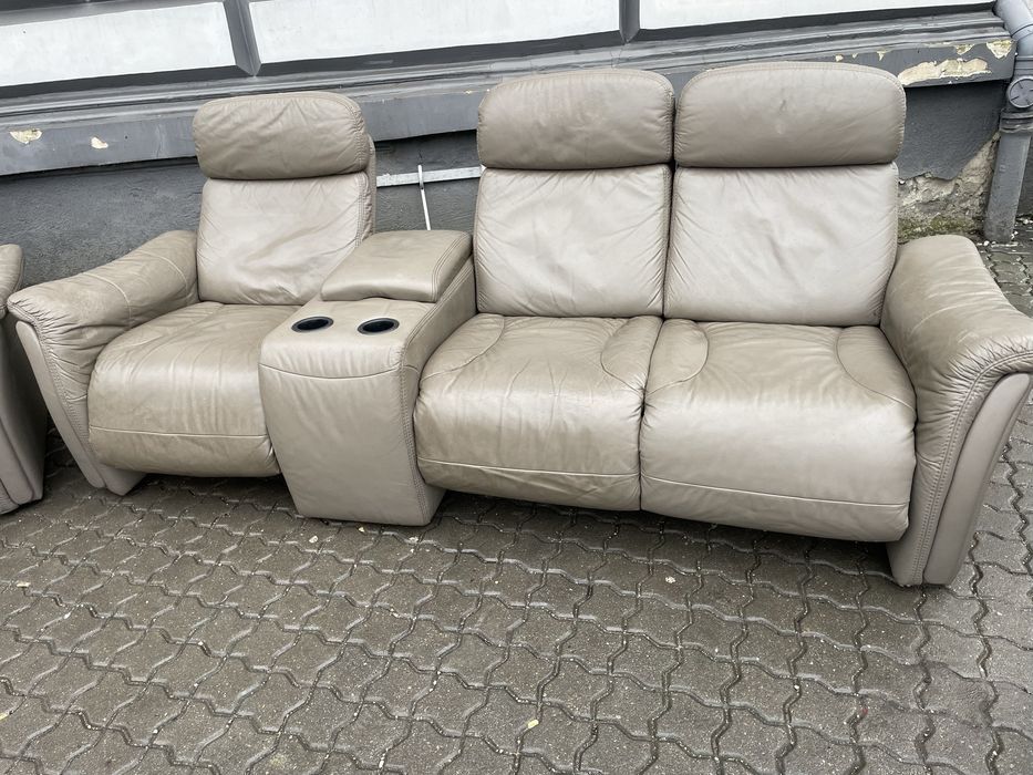 Komplet skórzany relaks możliwy transport