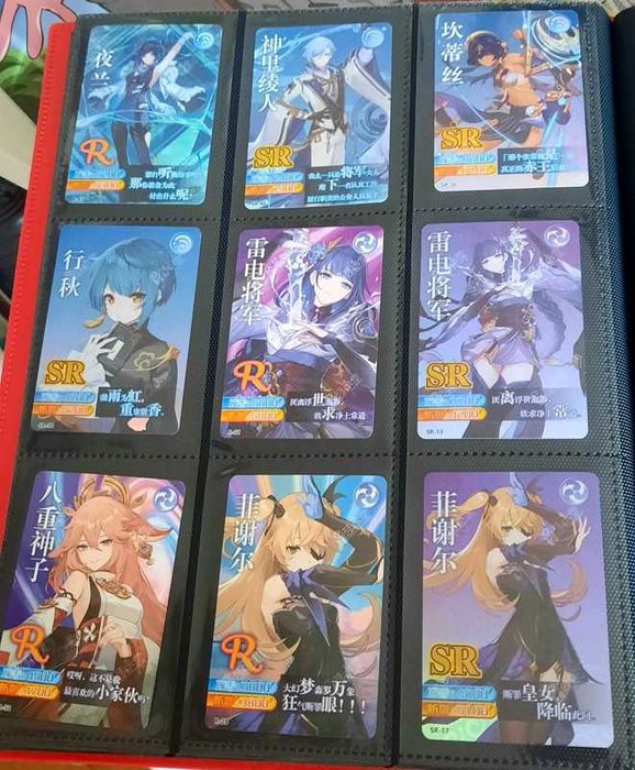 Coleção de 134 Cartas de Genshin Impact