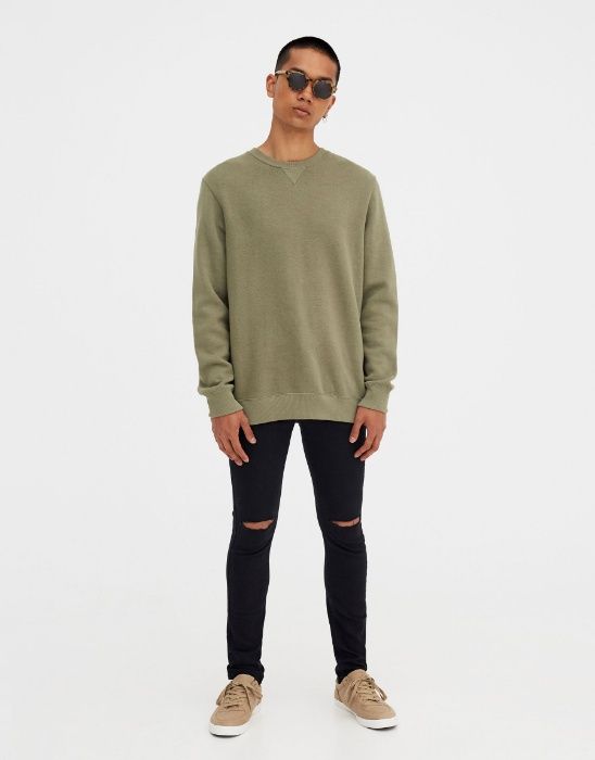 джинсы узкачи черные pull bear мужские