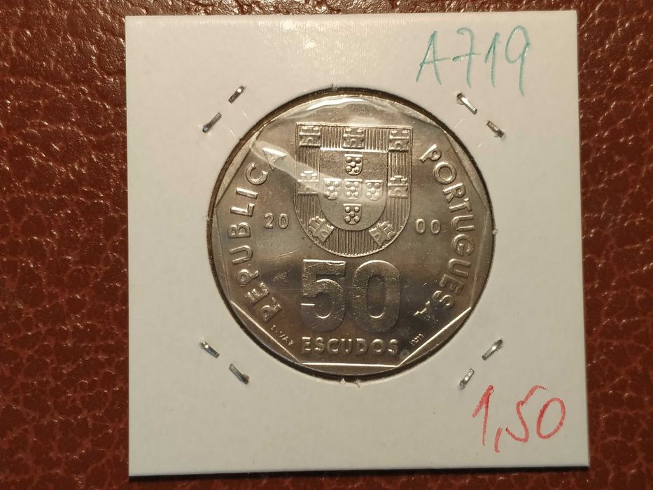 A719 moeda de 50 escudos de 2000 - Portugal