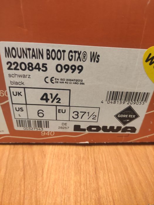 buty lowa mountain boot GTX 37,5