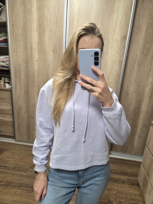 Asos bluza lawendowa XS 34 krótka