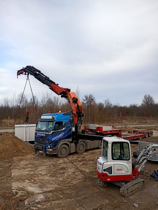 HDS 40 T 36 m usługi dźwigowe transportowe niskopodwoziowe platforma