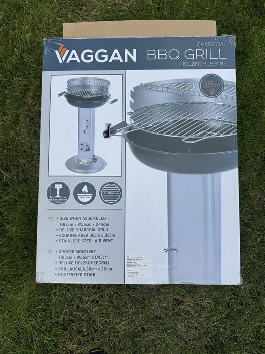 Nowy Grill Ogrodowy Węglowy VAGGAN 38cmx38cm