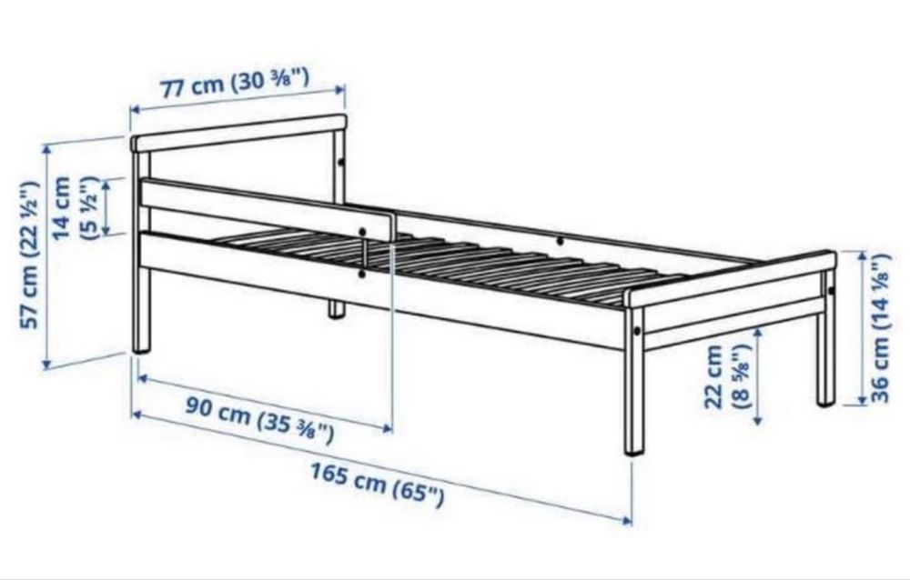 Cama SNIGLAR ikea + colchão UNDERLIG