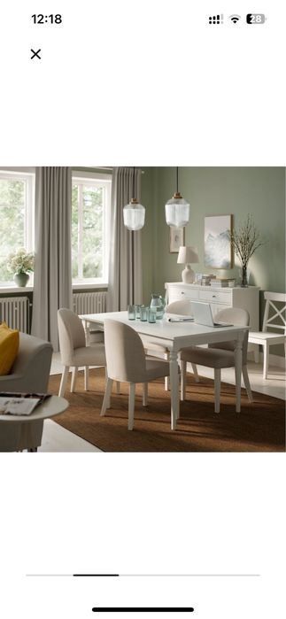 Stół Ikea Ingatorp czarny rozkladsny155/215x87