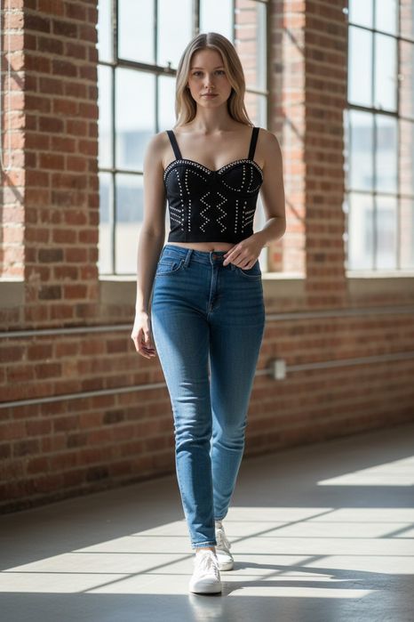 Stylowy zestaw H&M. Top + Torebka (zdobione)