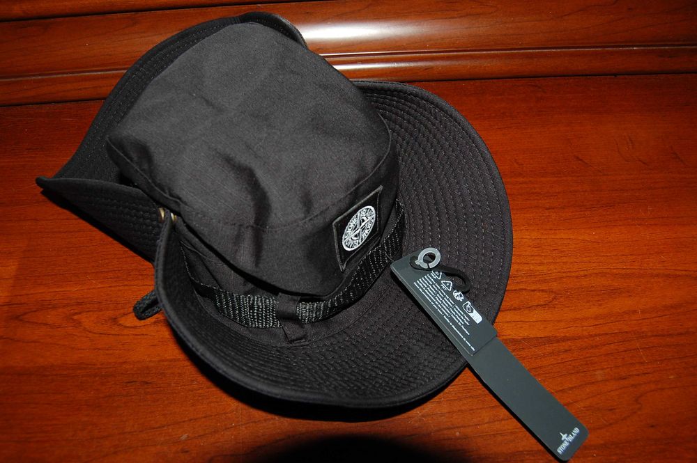 Чорна панама шляпа Stone Island, на голову до 60 см, нова