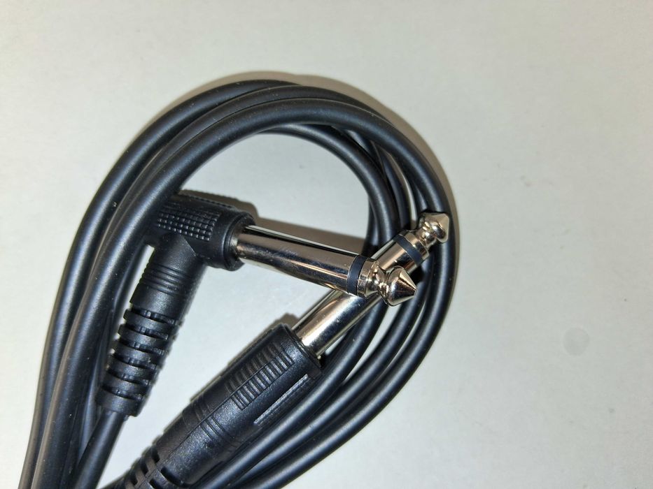 N040 Kabel Gitarowy Instrumentalny JACK 6.3 mm Prosty Kątowy