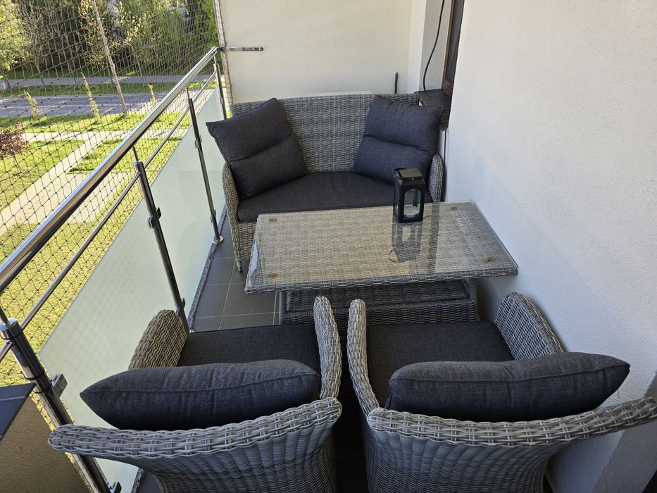 Zestaw mebli ogrodowych/balkonowych z technorattanu