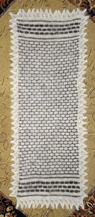 Шарф из пуха козы 55×143 см