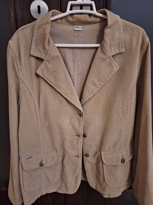 Cream-Colored Bombazine Blazer