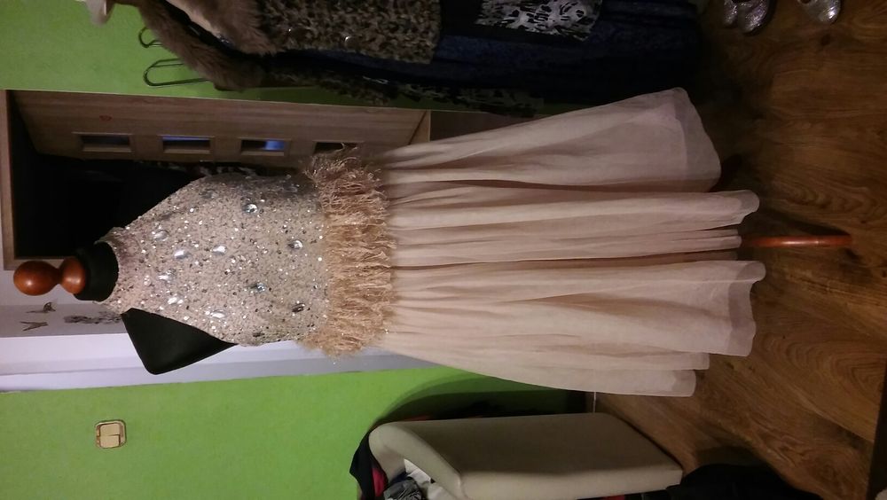 Midi suknia ,cekiny - 38 Asos