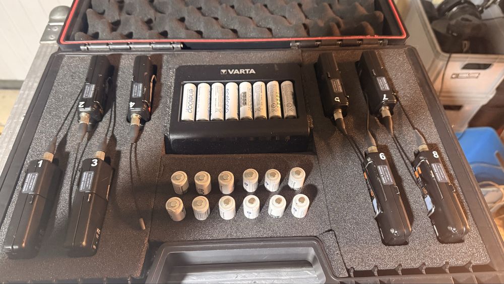 8 x Shure PSM900 + combiner Shure PA821SWB