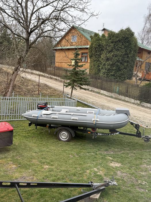 Ponton Proscan Marine Kraken 400, mercury 5hp, przyczepa Lorries