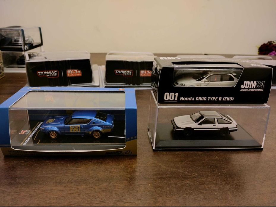 Coleção Pessoal Diecast Escala 1:64 (Tarmac, Pop Race, Inno64, MiniGT)