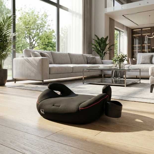 Fotelik Samochodowy 9-36 Kg 76-150 CM Czarny Dla Dziecka + Pojemnik