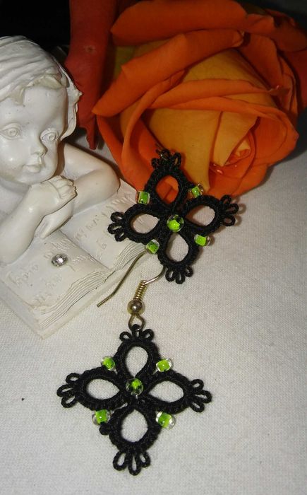 Kolczyki frywolitkowe 5