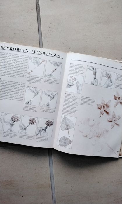 Livro de trabalhos em flores secas