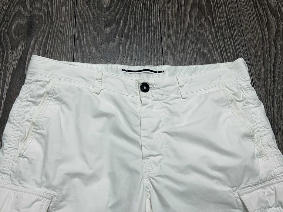 Stone Island шорти чоловічі коттон карго з кишенями мілітарі білі W34