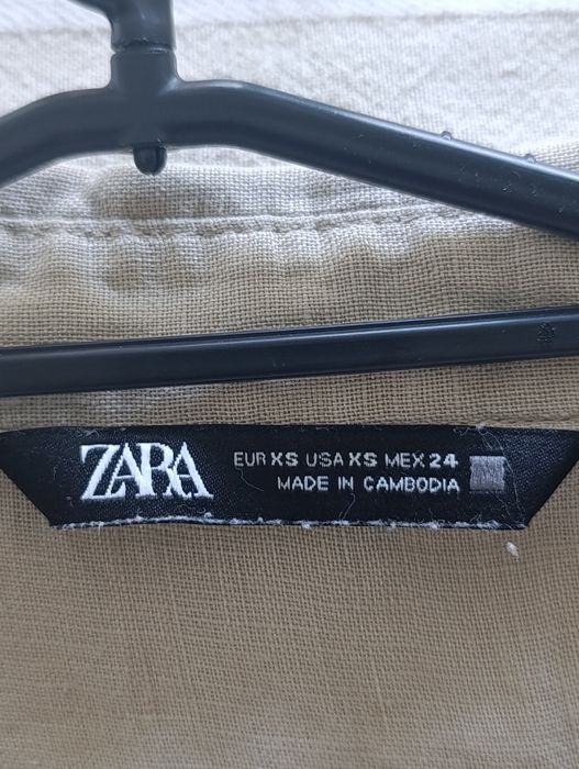 Льняная рубашка оверсайз Zara