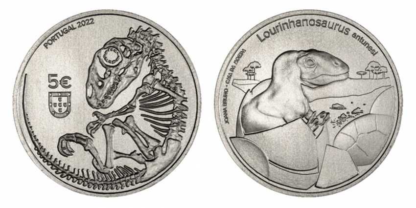 Coleção das 3 Moedas 5€ de  Dinossauros de Portugal