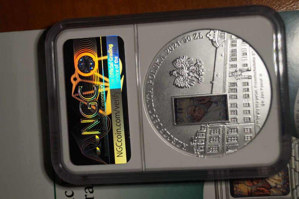 50 zł Pałac Biskupi w Krakowie 2021 r. NGC MS70