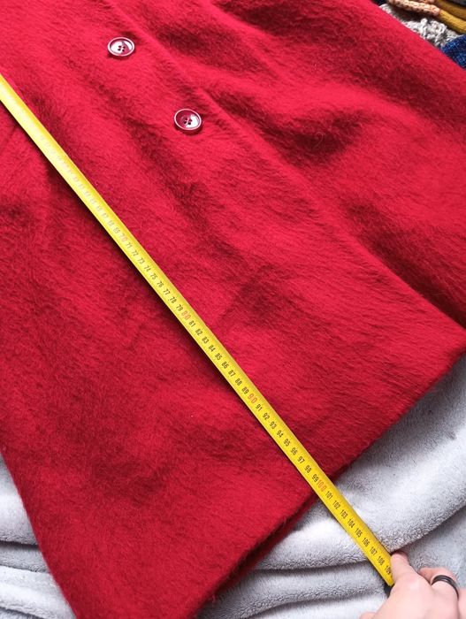 Płaszcz długi klasyczny wełniany, wełna i moher h&m 42