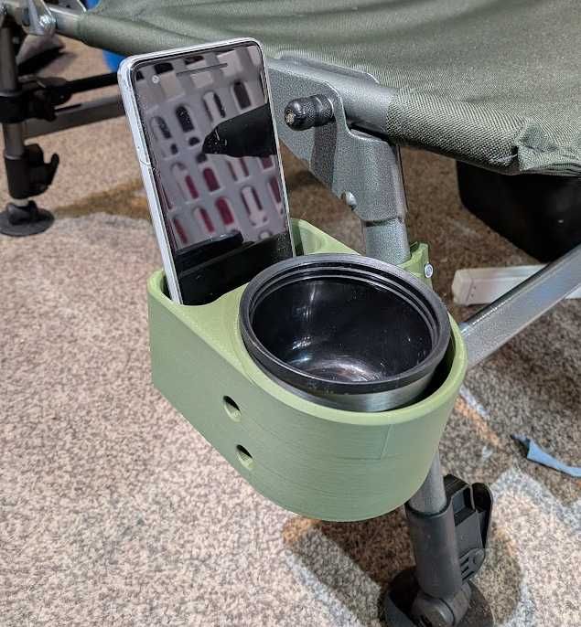 Підстаканник для рибальського крісла, тримач пляшки, тримач телефона.