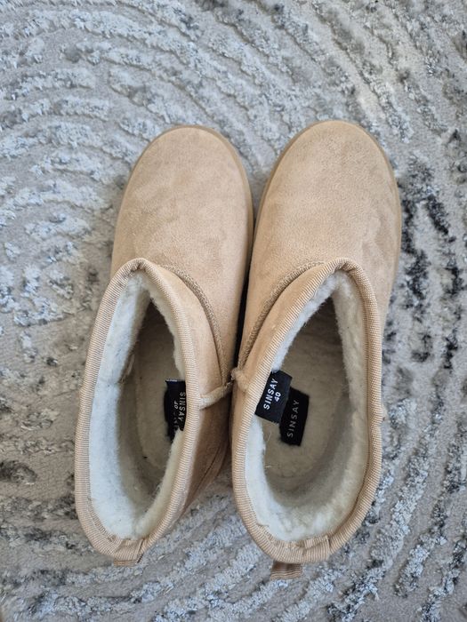 śniegowce zimowe buty na platformie 40 sinsay