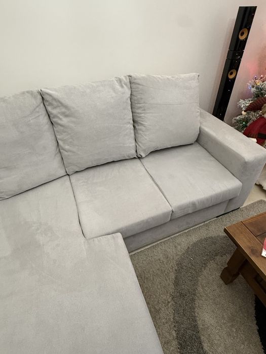 Sofá de chaise longue cinzento