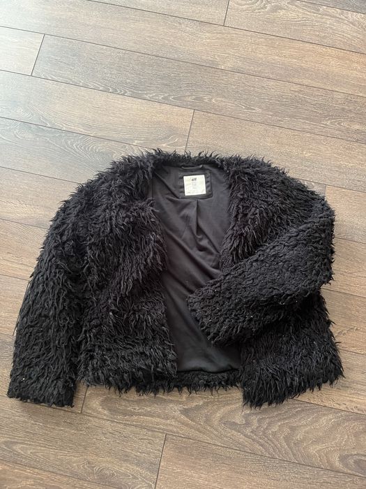 Дитяча шуба H&M з ефектом лами, штучне хутро(ЗНИЖКА ЗА ШВИДКУ ВІДПОВІД