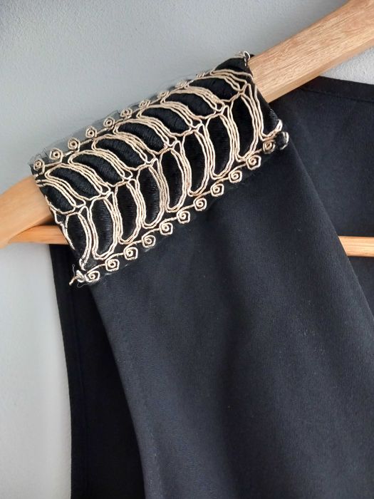 ZARA elegancki czarny kombinezon  S