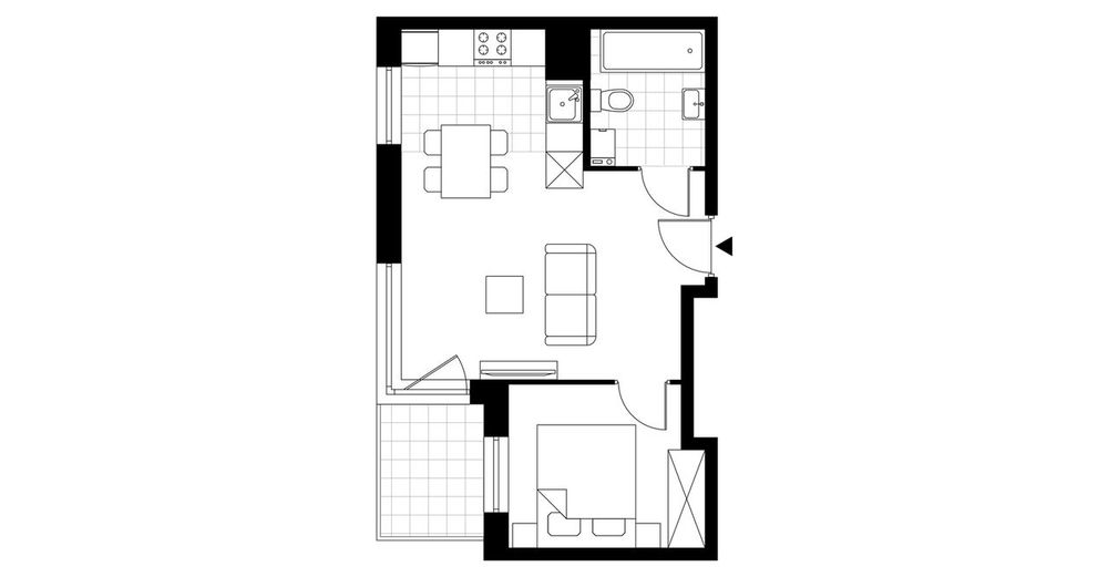 2-pokojowe mieszkanie 35m2 + balkon Bez Prowizji