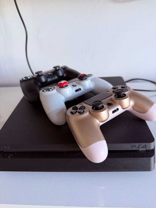PS4 Slim 500GB Desbloqueado Firmware 11.00 com 3 Comandos e Caixa Original