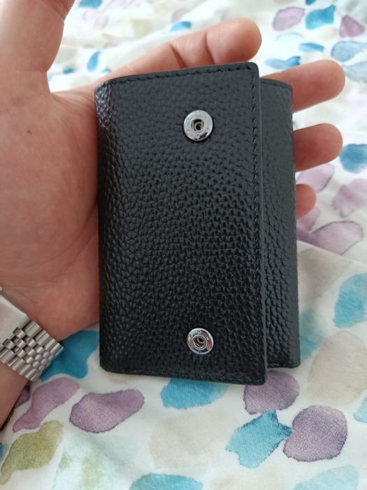 Ключница кошелек кожаная черная мужская женская для ключей