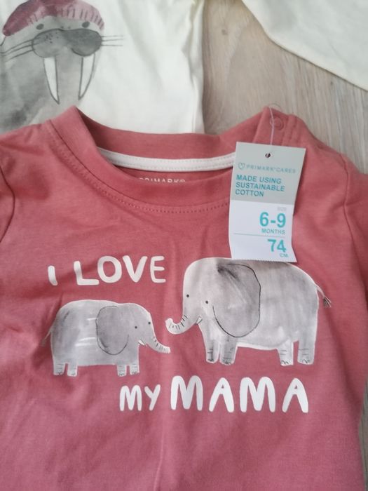 Dwie bluzki niemowlęce nowe rozm 74