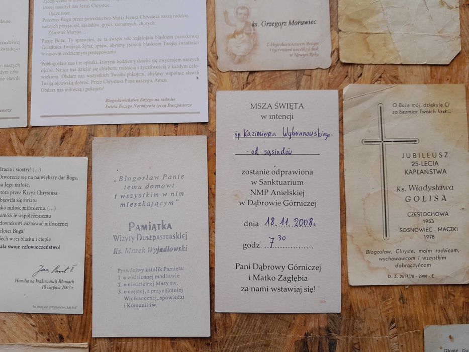 Stare obrazki święte kolędowe dewocjonalia zestaw 15 sztuk