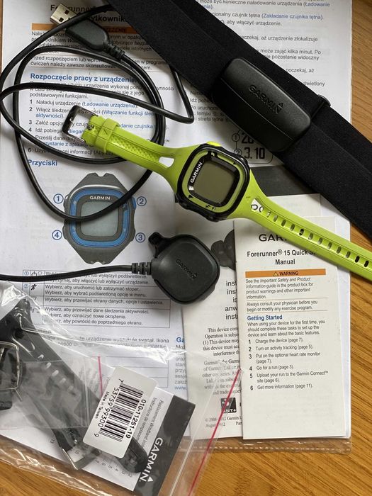 Garmin Forerunner 15 + opaska monitorująca tętno