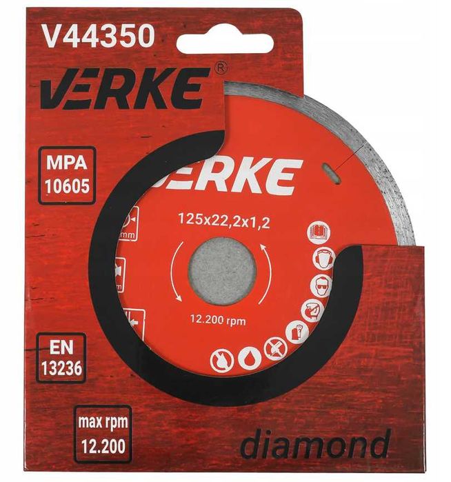Tarcza diamentowa 125 mm 1,2 mm Szlifierka Verke