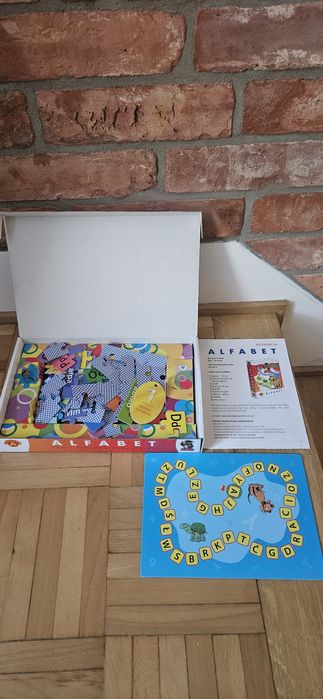 Zestaw edukacyjny 5 szt cyferki literki sylaby alfabet układanka