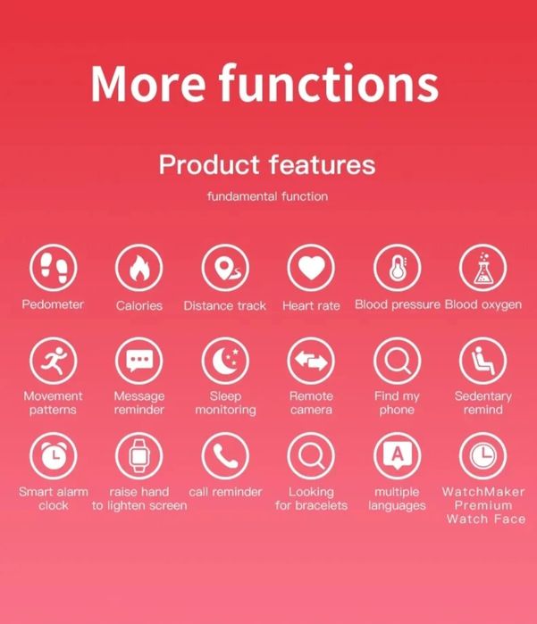 Nowy M8 Smartwatch Smartand, zegarek,opaska pomiar tlenu,pasek gratis.