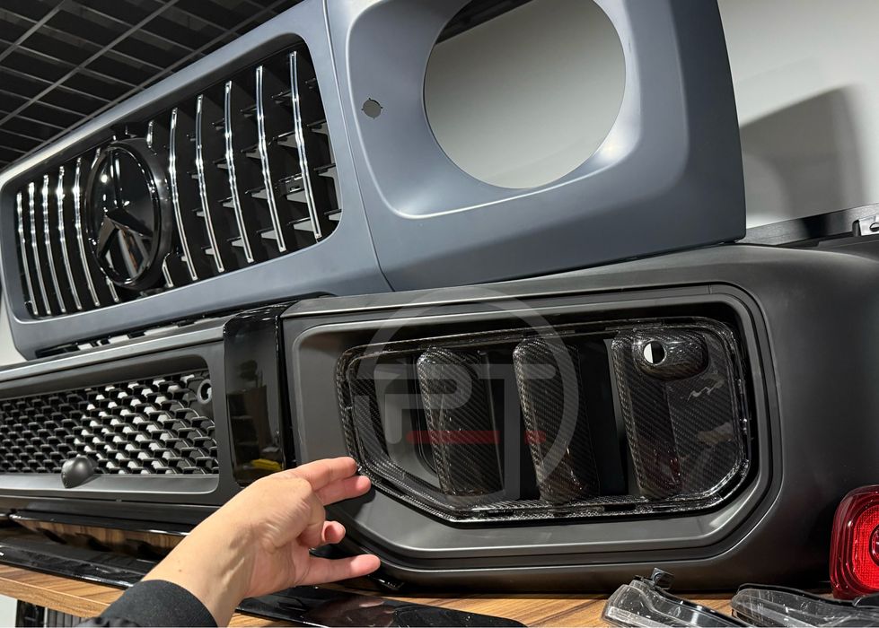 Вставки бампер карбоновые воздуховоды Mercedes G-Class G63 W465 Карбон