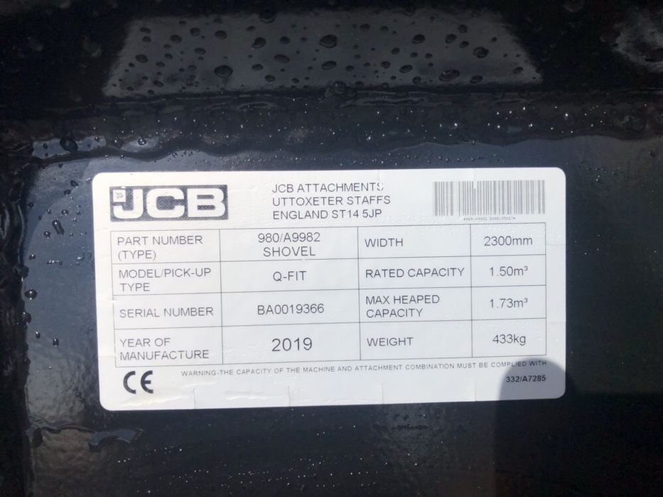 NOWA łyżka JCB 1.5m3 do ladowarki teleskopowej JCB 531,535,536,541