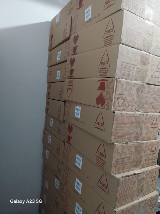 Caixas de saquetas individuais – material de cafetaria / escritório