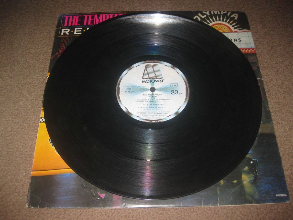 Vinil LP 33 rpm dos The Temptations "Reunion"