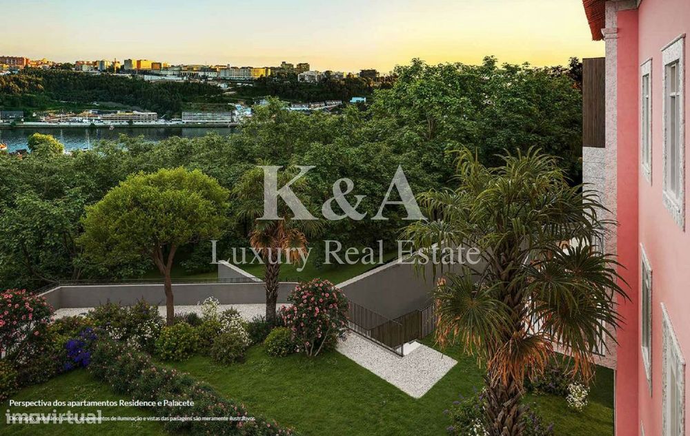 Apartamento T1+1 com jardim e vista Rio.