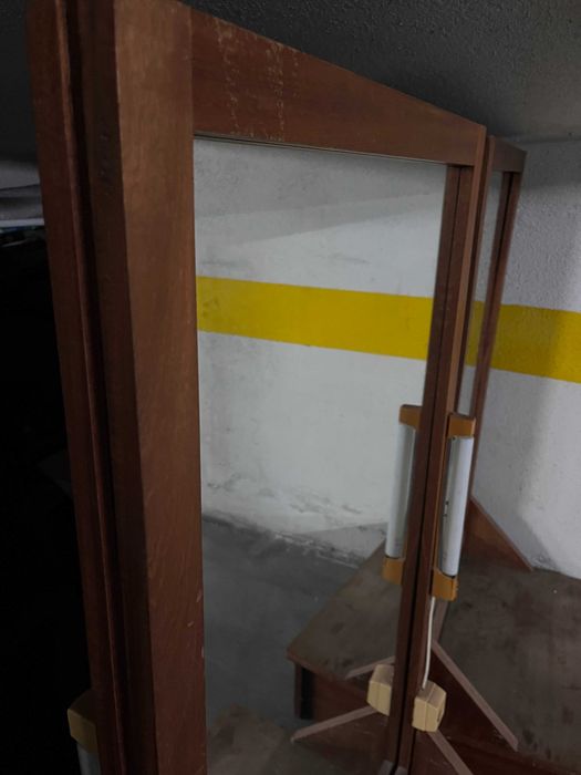 Espelho de Camarim Duplo Artesanal (Conjunto de 2) - C/ Gaveta e Luz