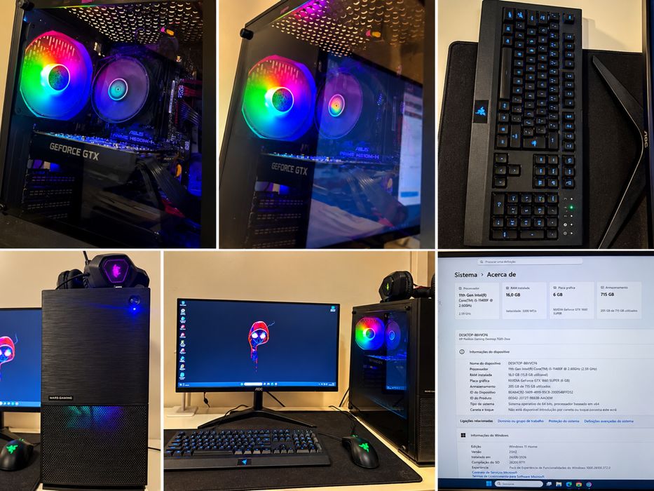 PC Gaming Completo | i5-11400F | GTX 1660 SUPER 6GB | 16GB RAM | RGB