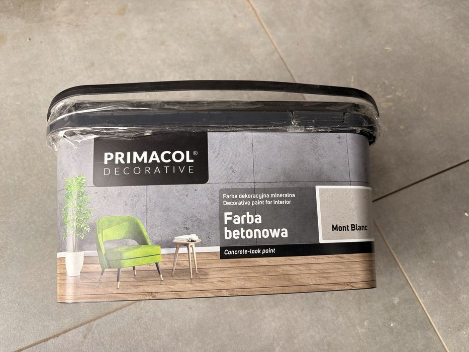 Farba dekoracyjna betonowa szara 8kg nowa